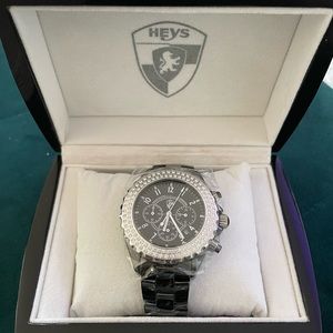 Black / silver / crystal Watch
